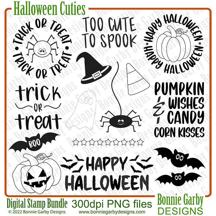 Halloween Cuties Digital Stamp Set